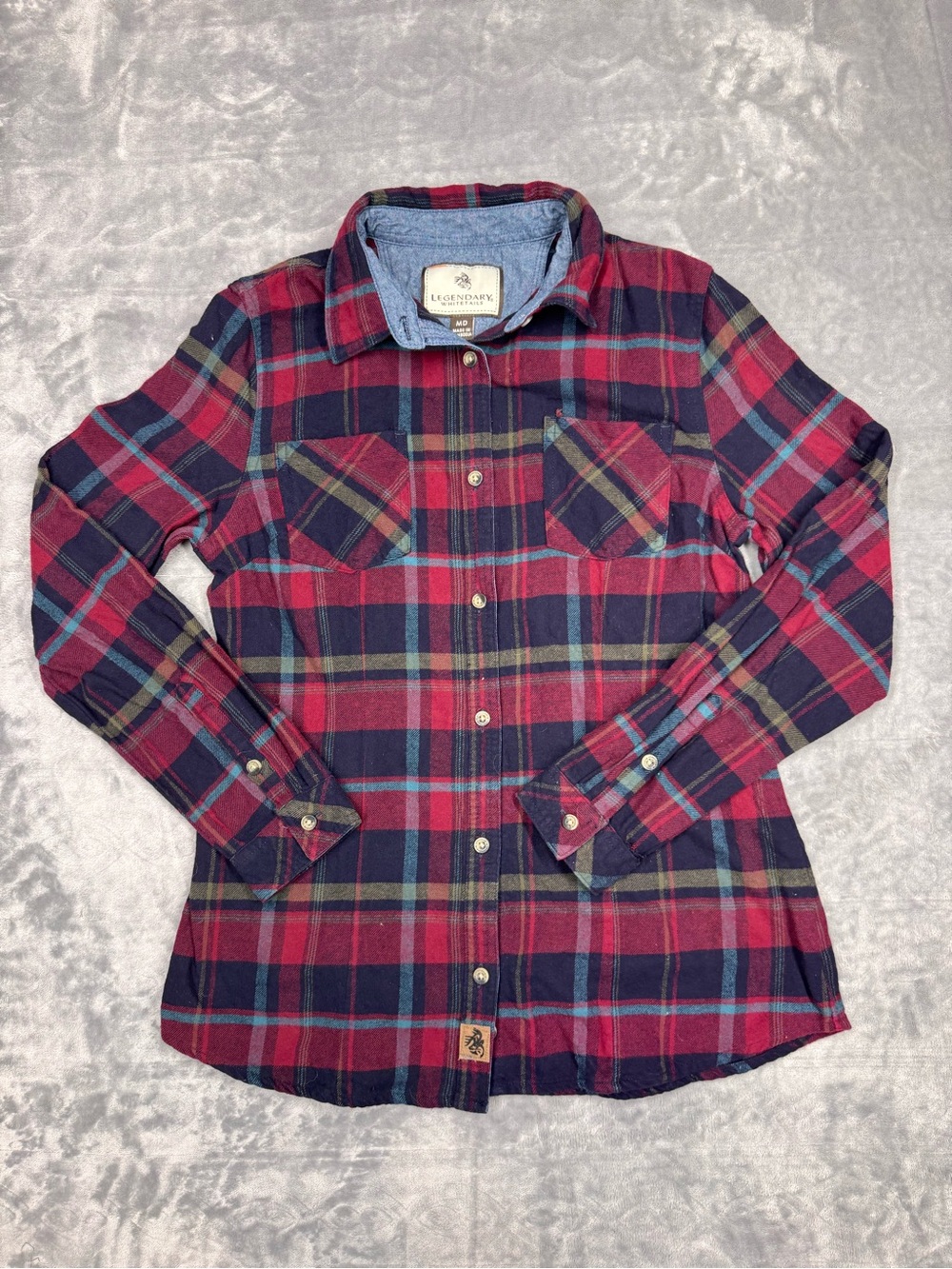 Legendary Whitetails Cotton Plaid Button-Down Long Sleeve Shirt